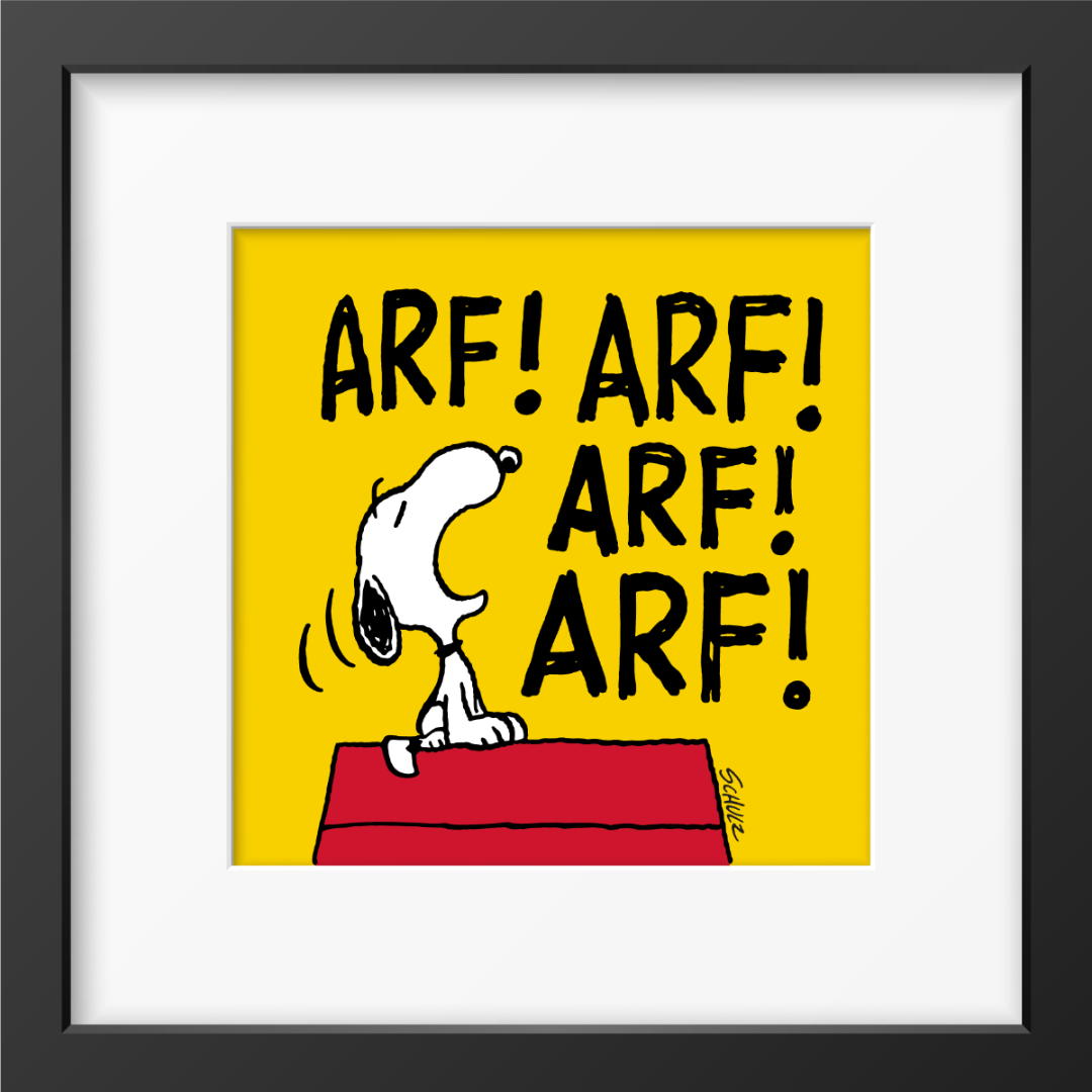 Magpie - Peanuts Arf Framed Print Snoopy Handmade