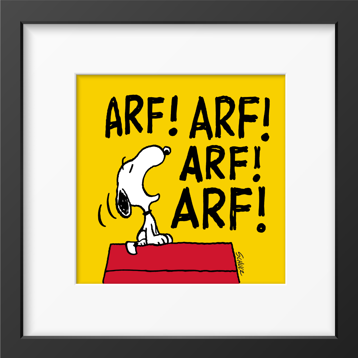 Magpie - Peanuts Arf Framed Print Snoopy Handmade