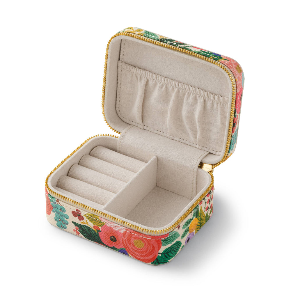 Floral jewelry box on a white background