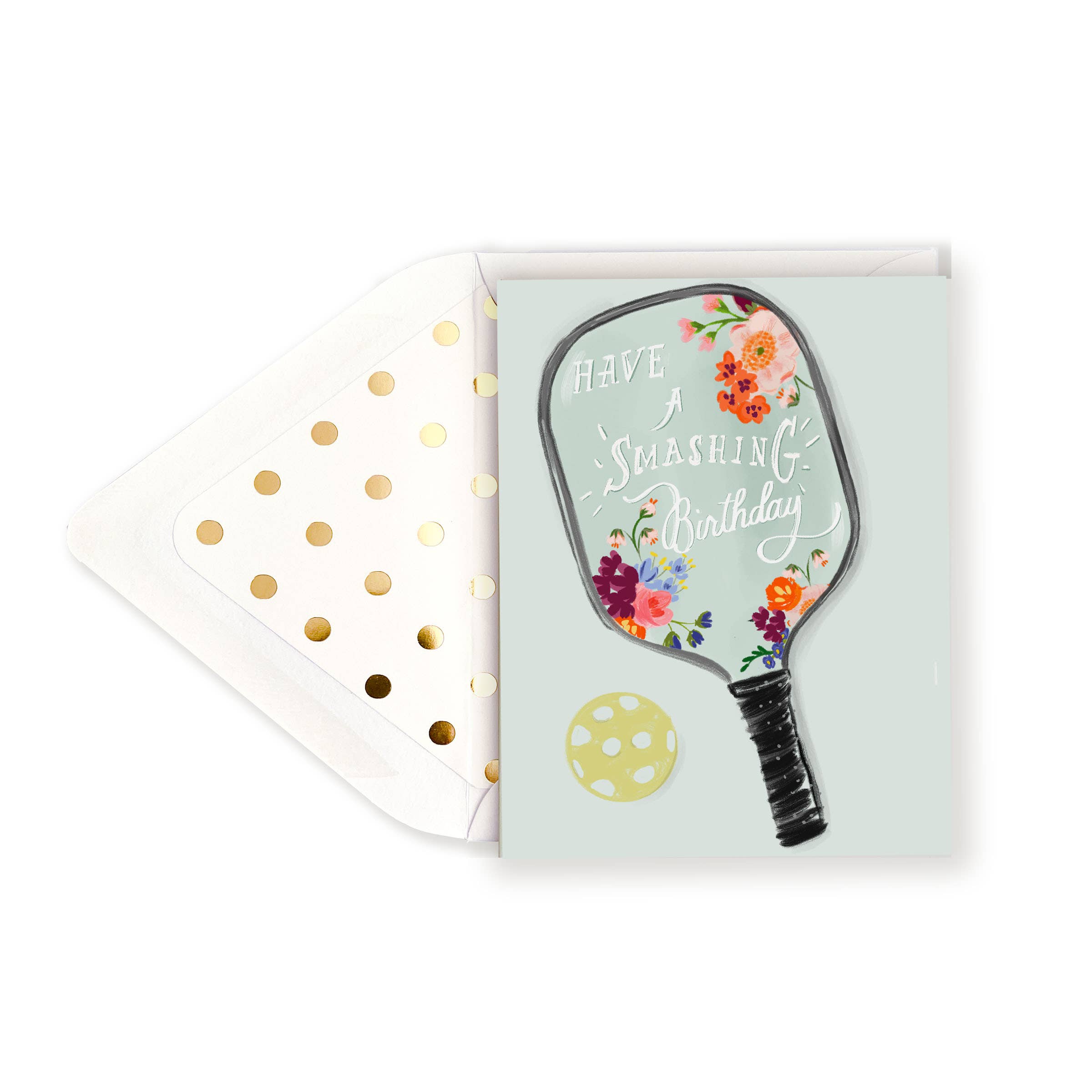 The First Snow - Have a Smashing Birthday Pickleball Greeting Card