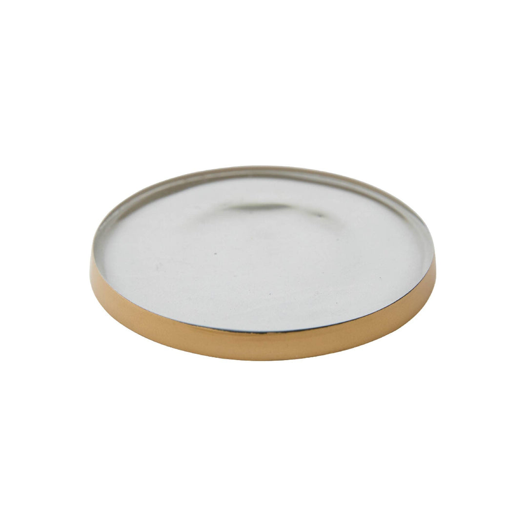 Rosy Rings - 6" Round Glass Candle Coaster