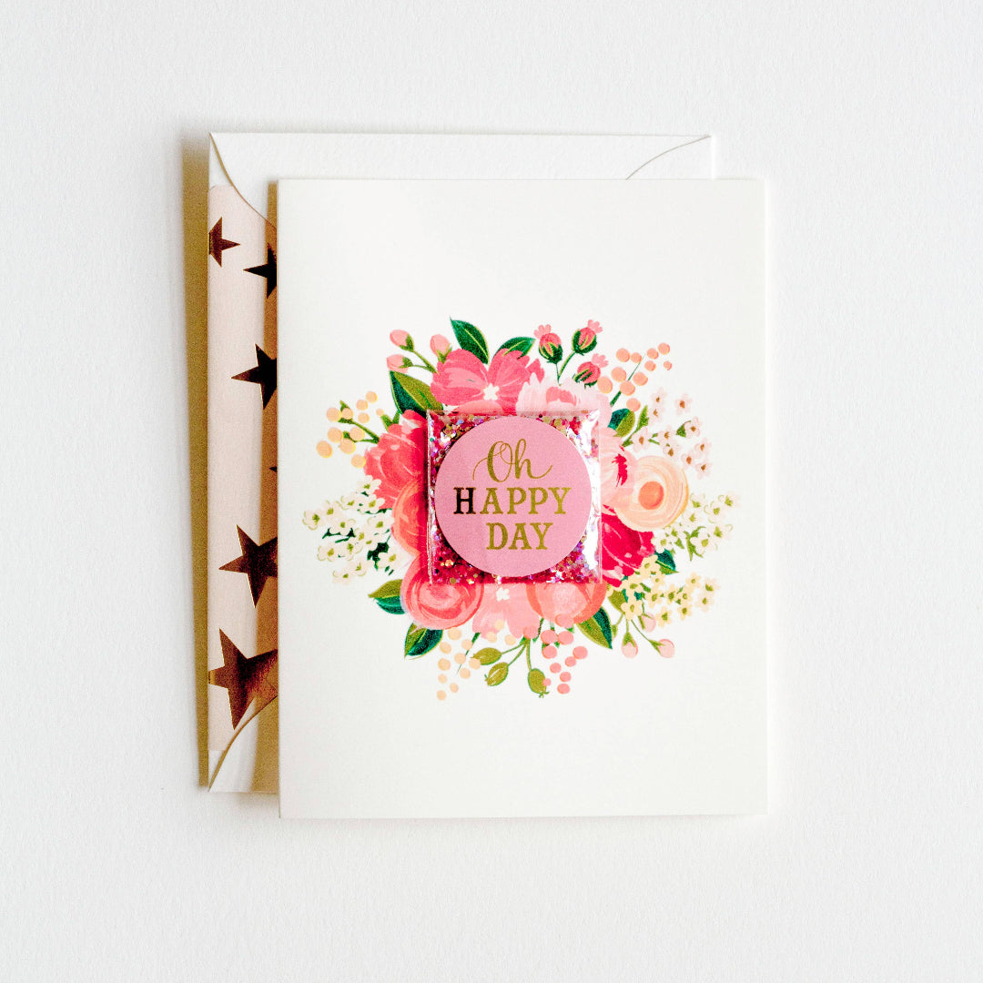 La première neige - Oh Happy Day avec carte de vœux pailletée