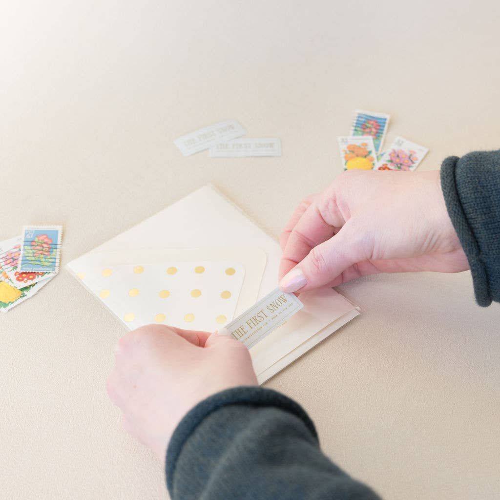 La première neige - Carte de vœux de mariage à avoir et à conserver toujours et à jamais