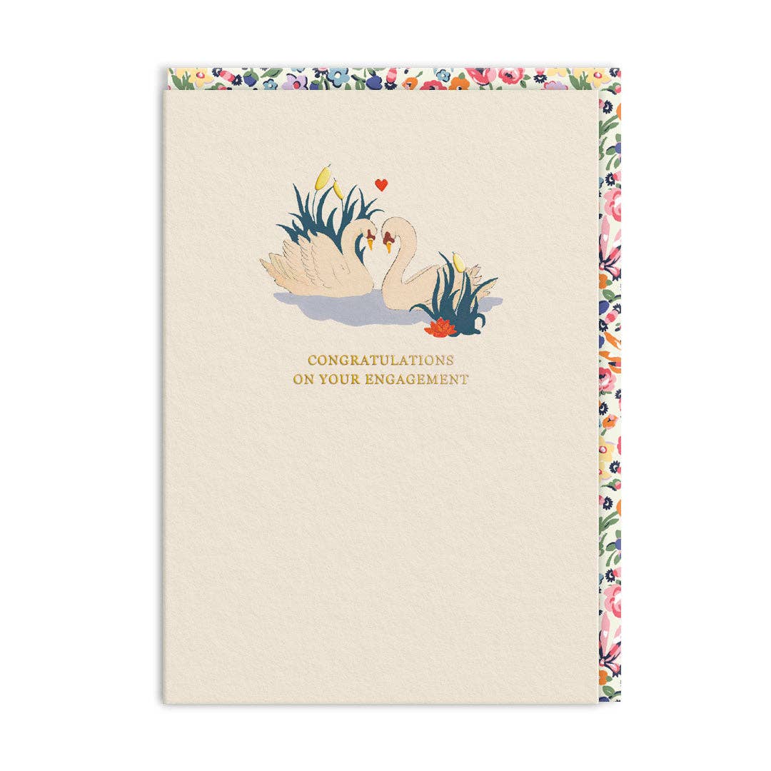 Cath Kidston Swans On Your Engagement Card