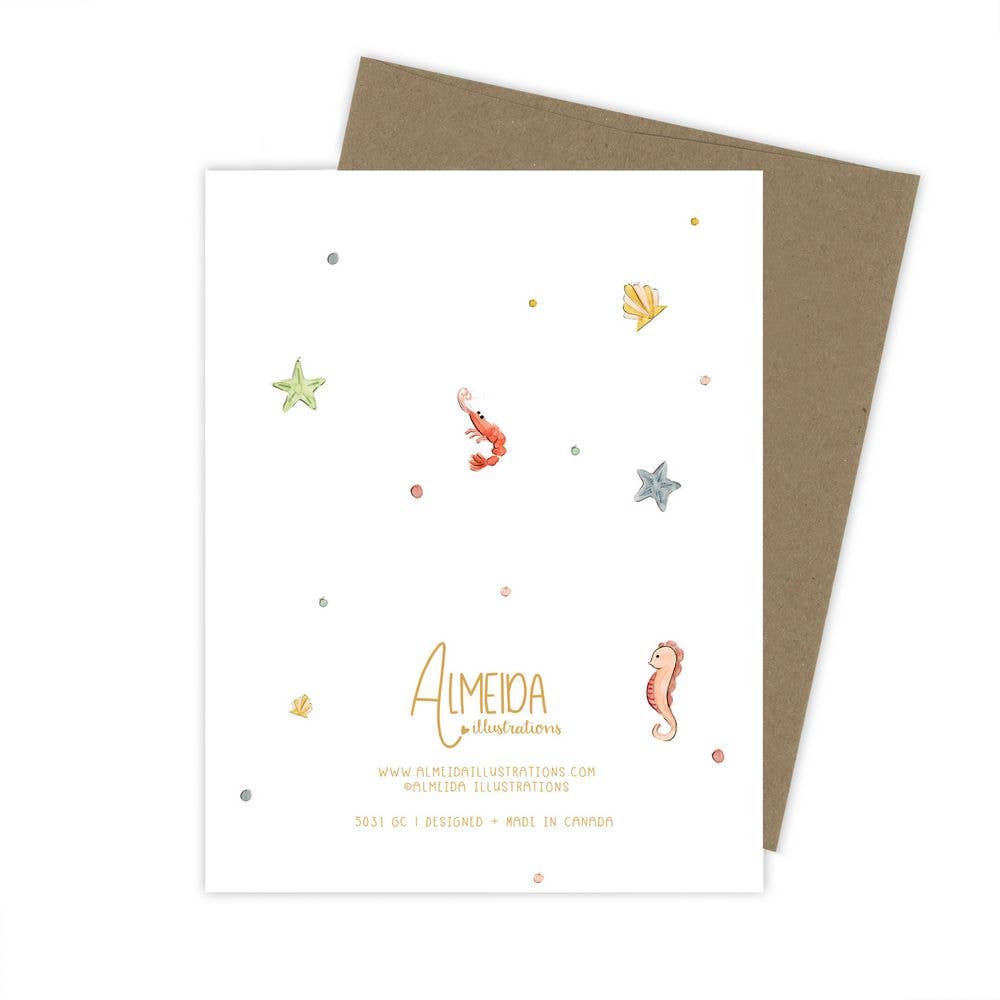 Under the Sea Welcome Baby Card: Kraft