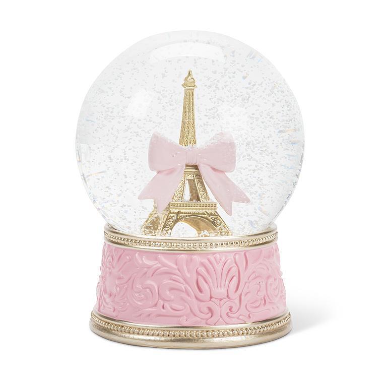 Eiffel Tower with Bow Snow Globe