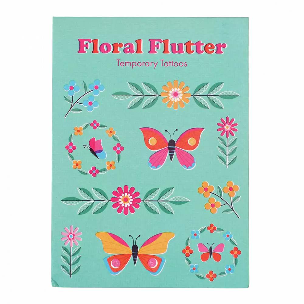 Floral Flutter Temporary Tattoos