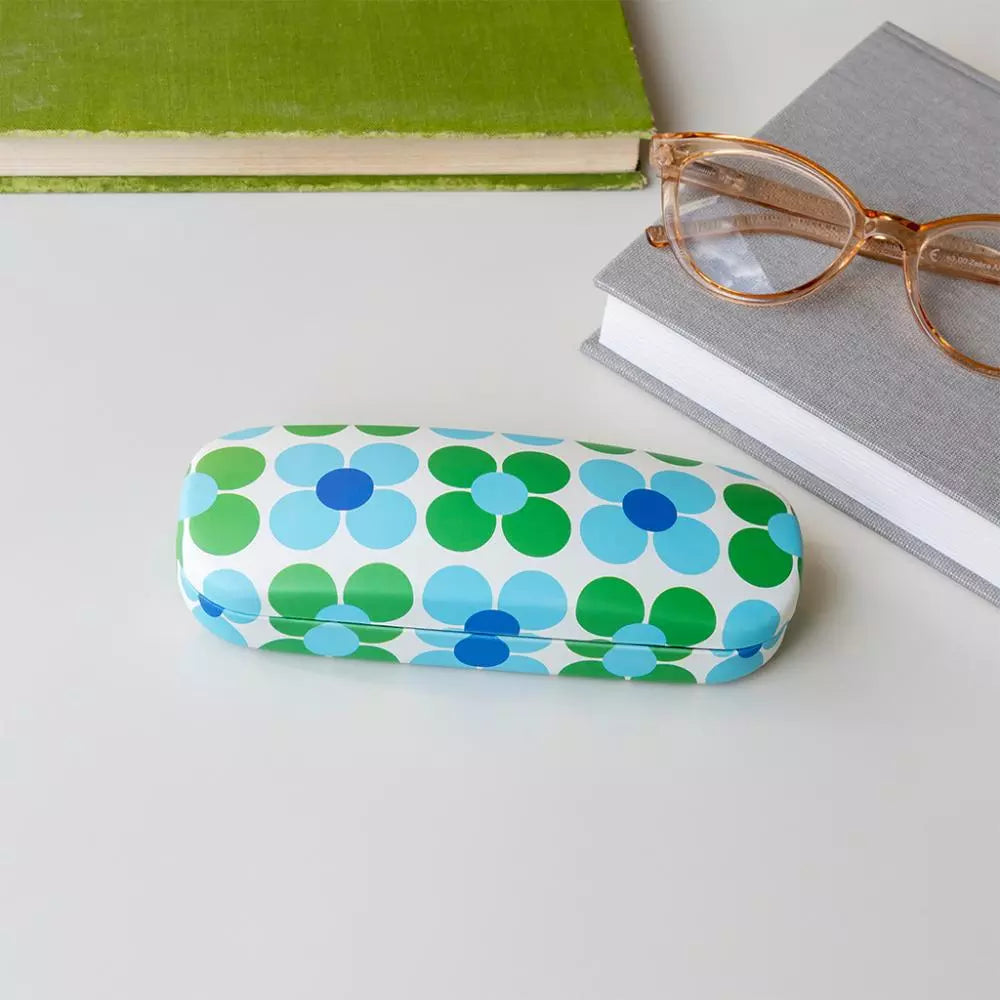 Green & Blue Daisy Glasses Case