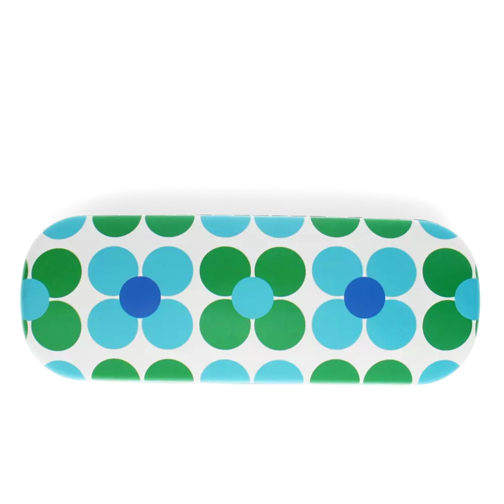 Green & Blue Daisy Glasses Case
