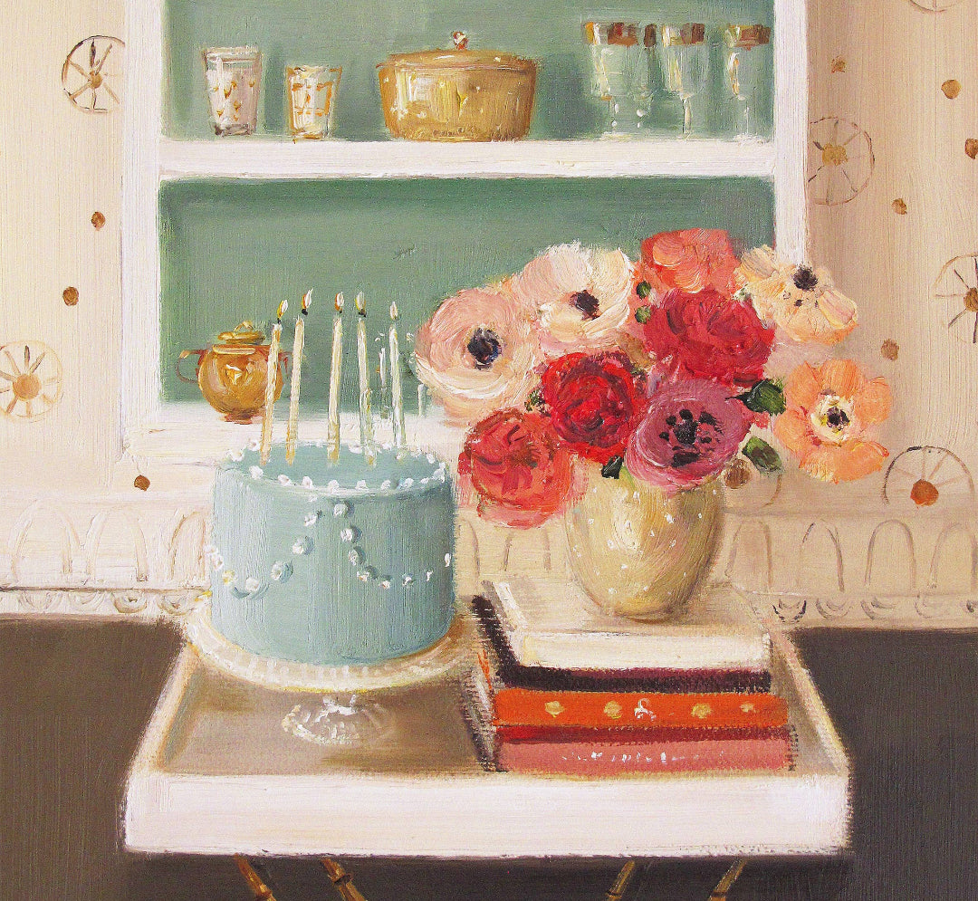 Janet Hill Studio - Impression artistique en fondant bleu, format moyen