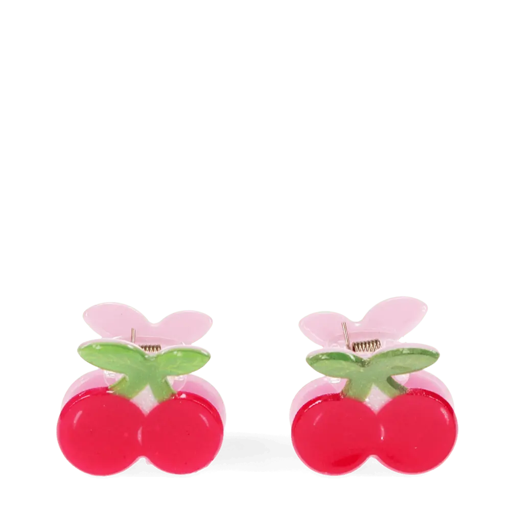 Mini Hair Claw Clips - Cherry