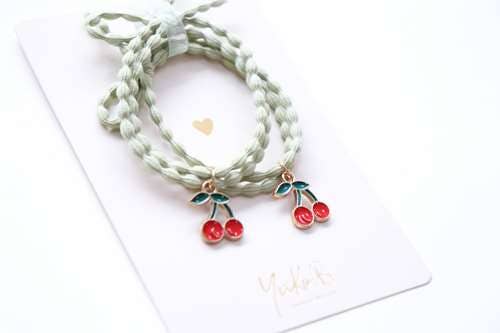 Hair Tie Bracelet - Cherries