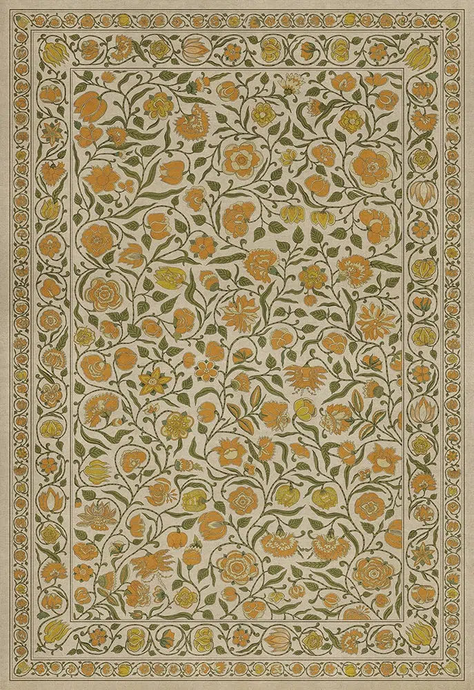 Spicher & Co. Vintage Vinyl – Williamsburg – Floral antique – Une allée de jaune