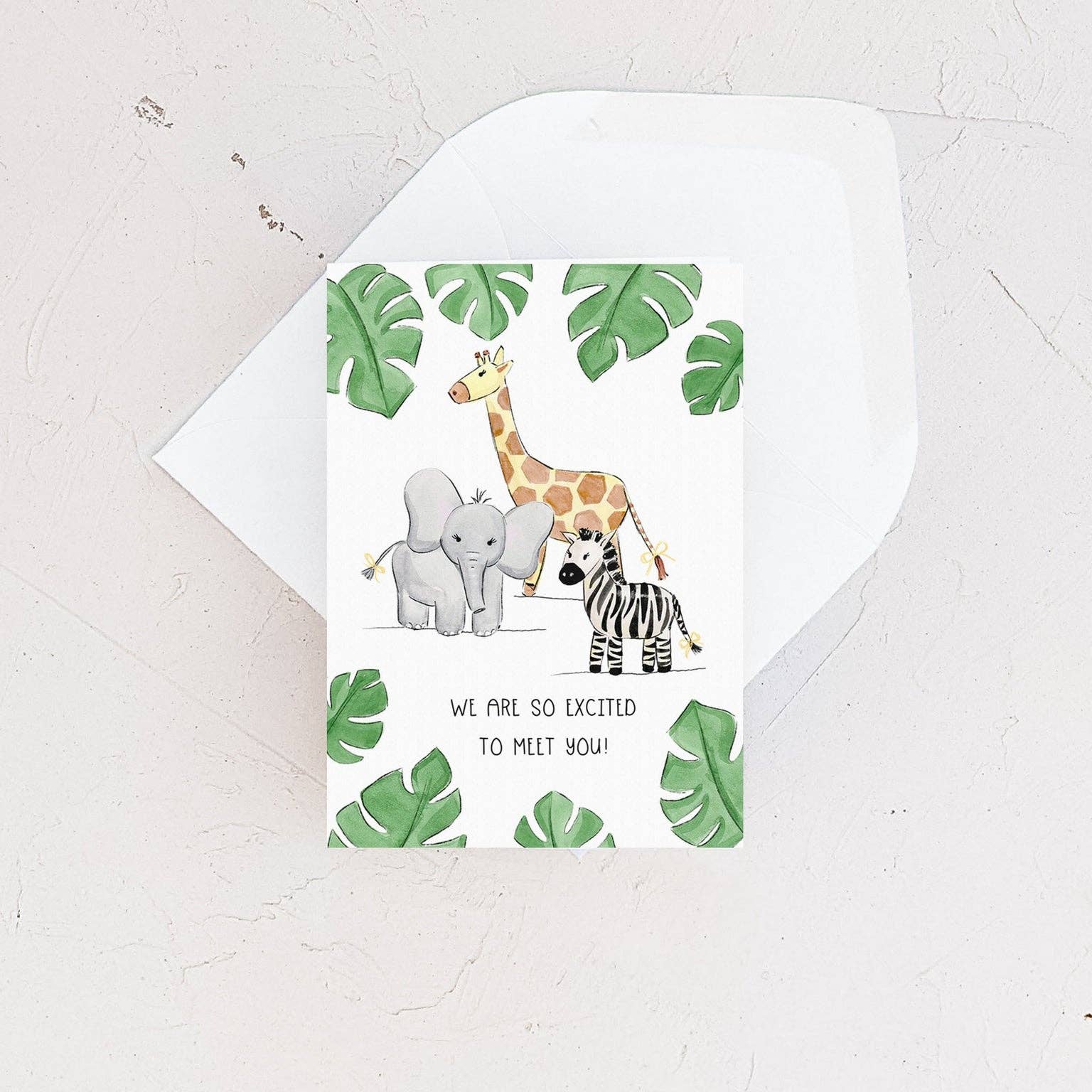 Mini Card - Excited to meet you! New Baby Enclosure Card