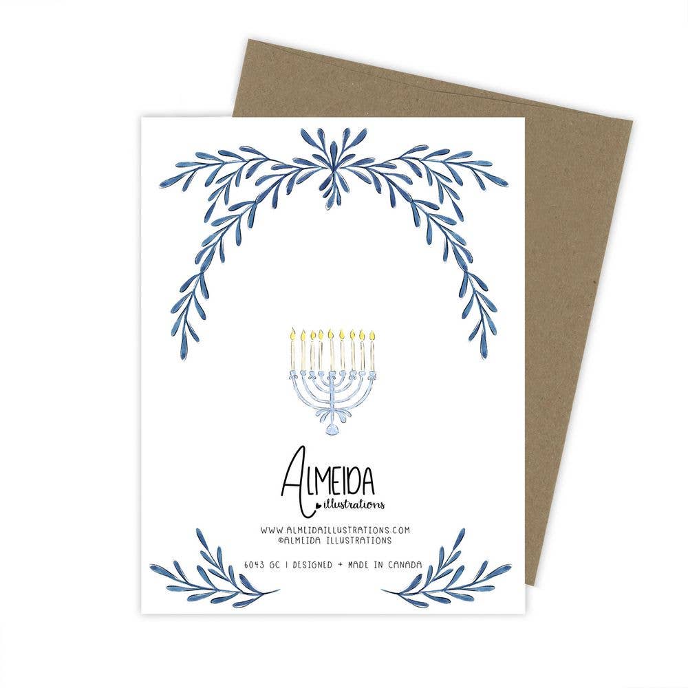 The Menorah Hanukkah Holiday Greeting Card