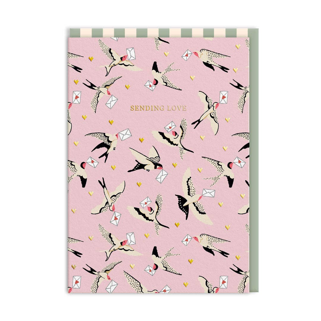 Cath Kidston - Swallows Sending Love Greeting Card