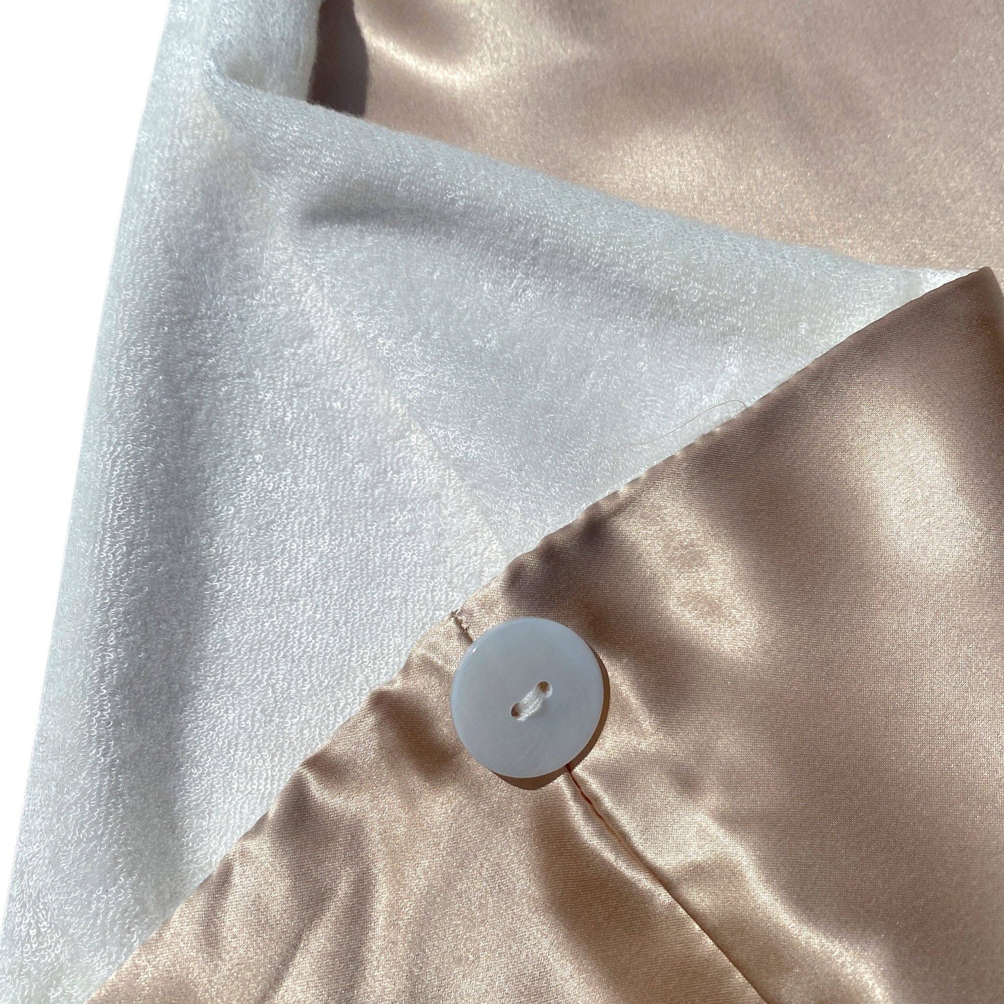 HoneyLux - Reversible Silk Hair Wrap - Champagne