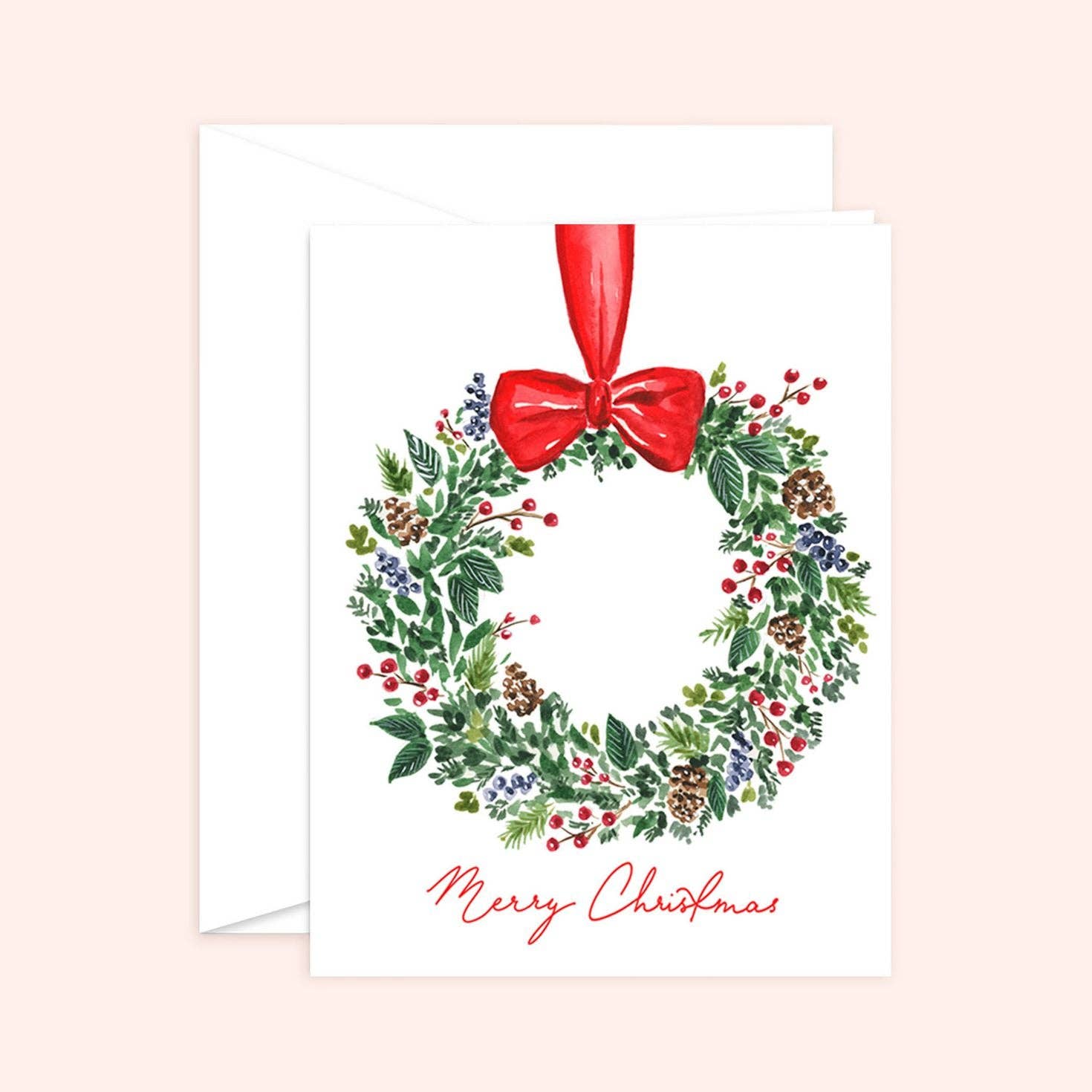 Christmas Berry Wreath Card