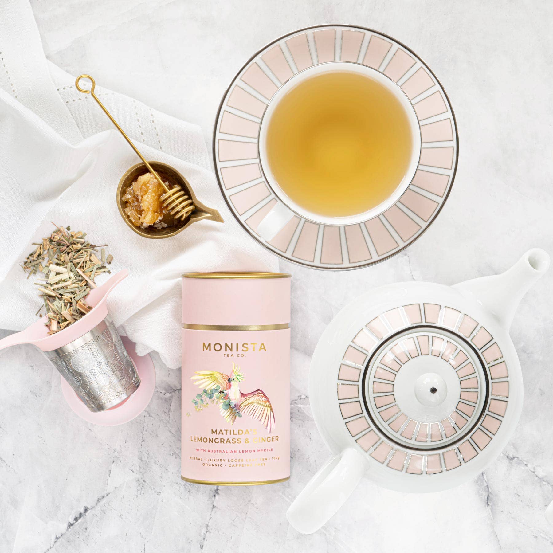 Monista Tea Co. - Tea Infuser Basket - Pink