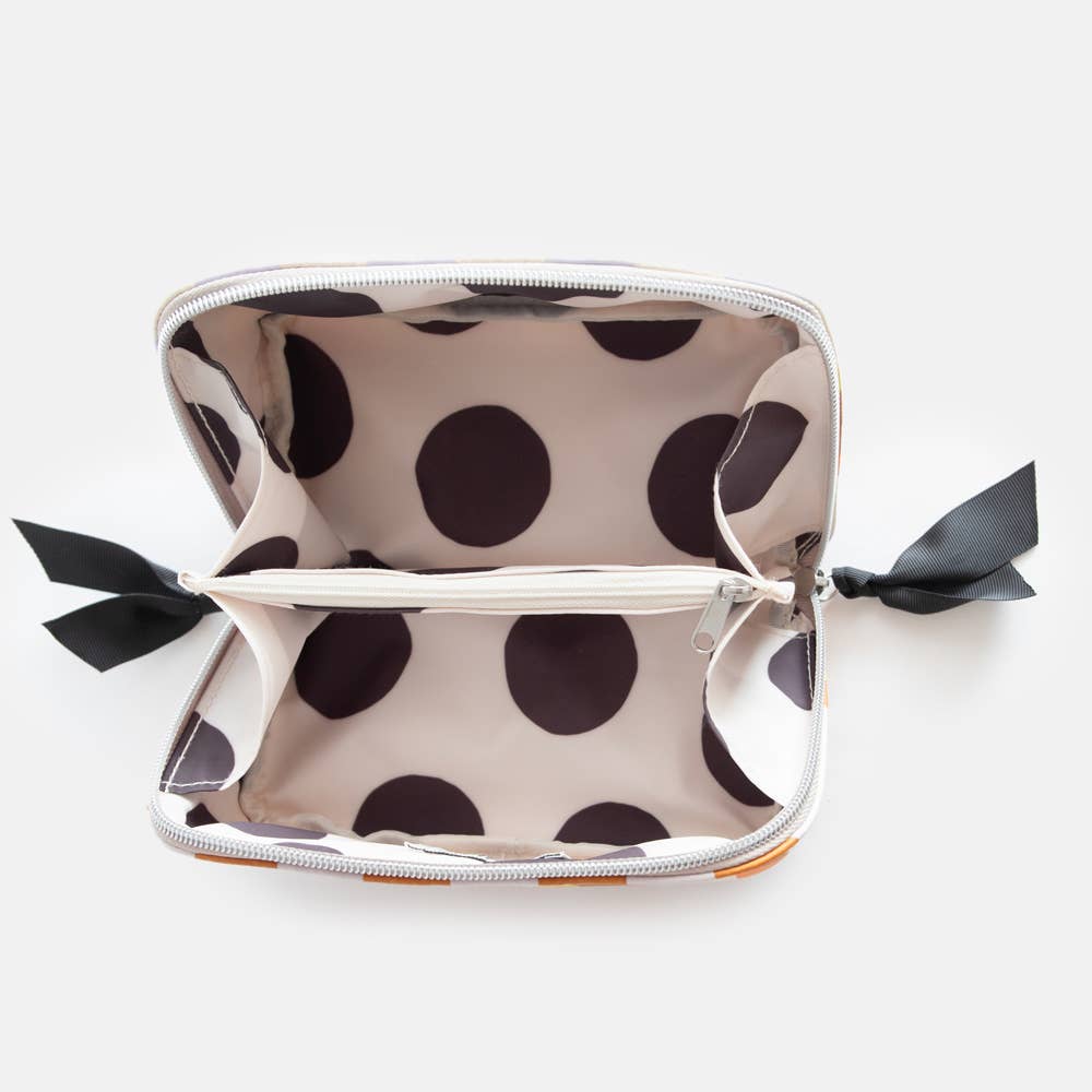 Caroline Gardner - Multi Check Diagonal Cosmetic Bag