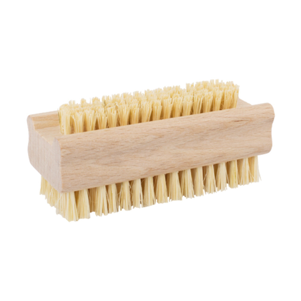 Rectangular brush with natural bristles on a white background