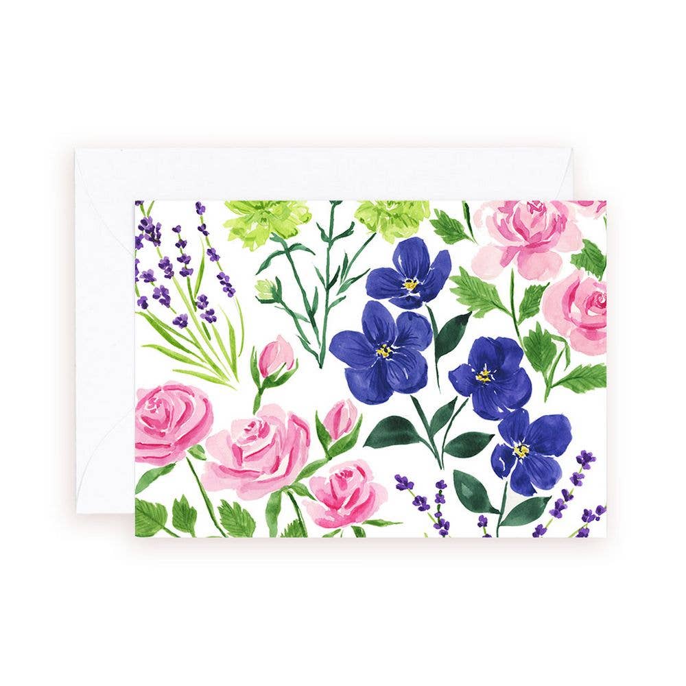 Mini Card - Pansies & Roses Enclosure Card