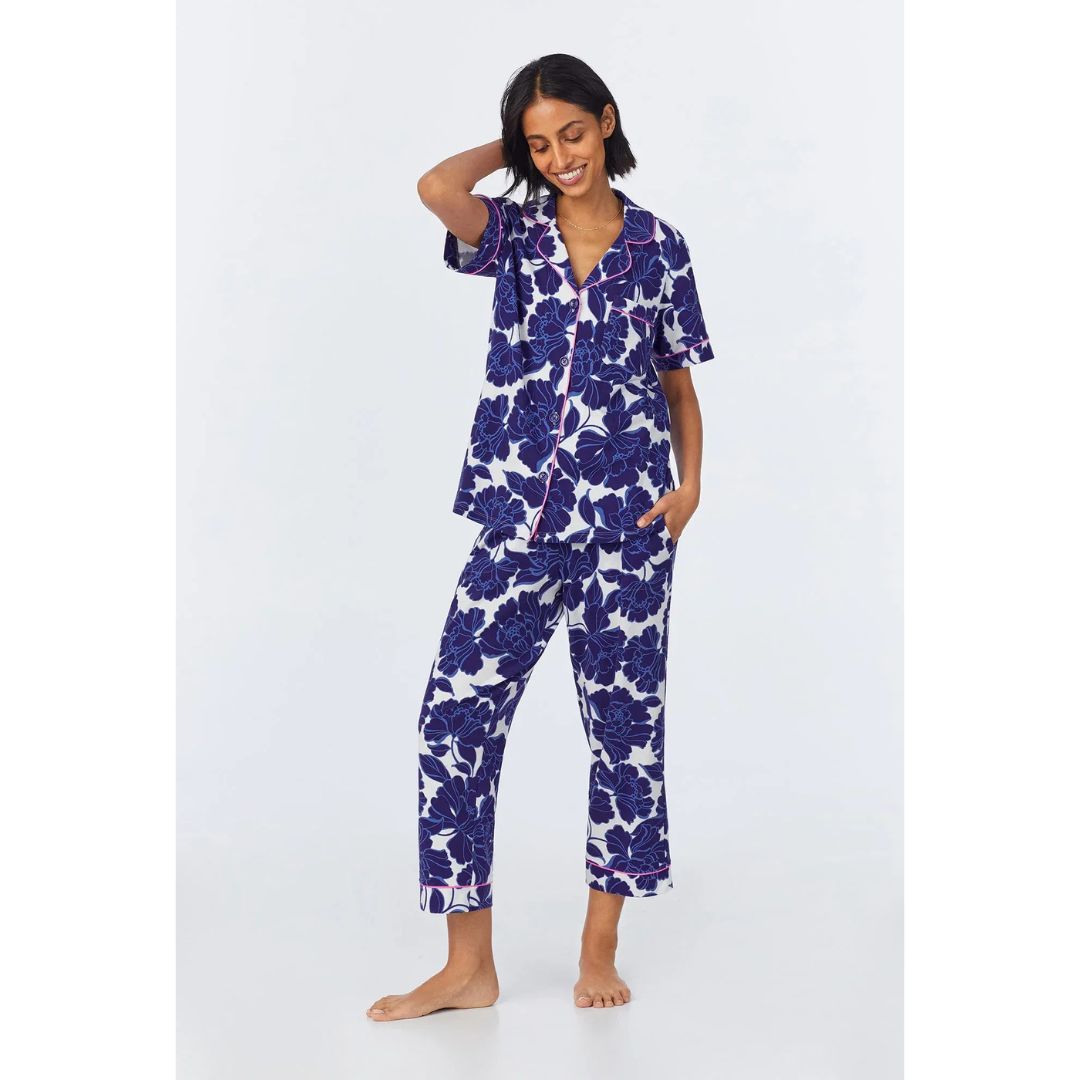 Bedhead PJs - Isabella Flora Short Sleeve Classic Cropped PJ Set