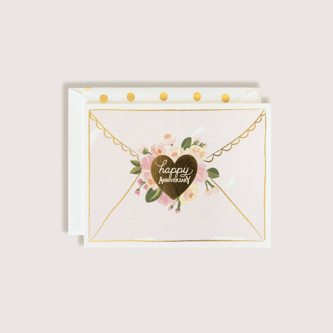 La première neige - Carte de vœux d'anniversaire avec enveloppe dorée