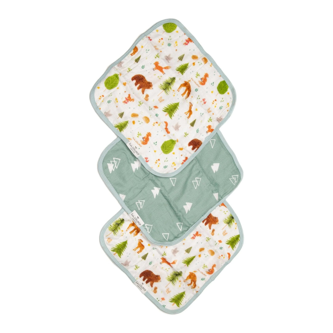Loulou Lollipop - Washcloth Set - 3 Pack: Forest Friends