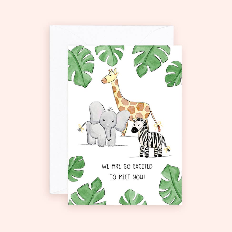 Mini Card - Excited to meet you! New Baby Enclosure Card