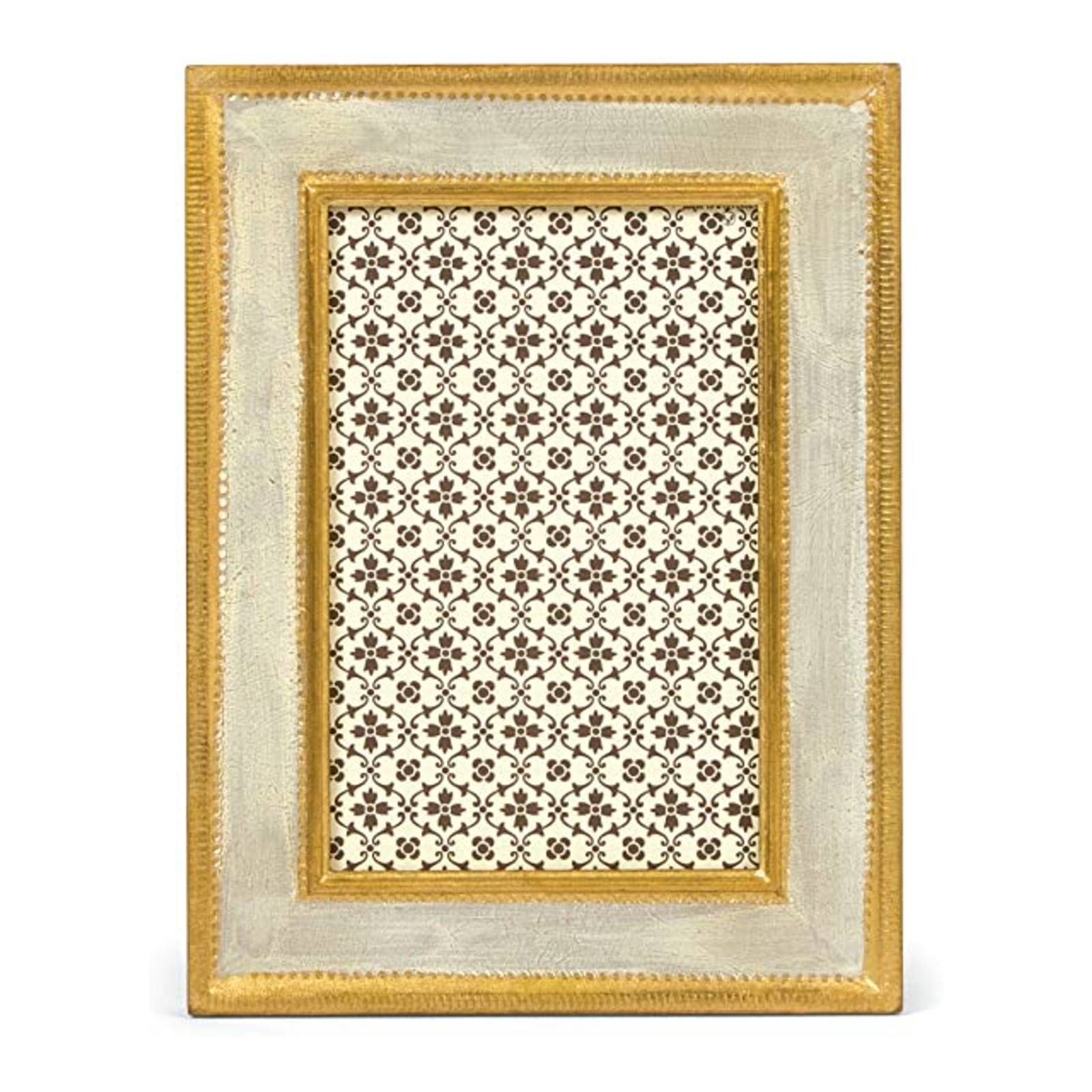 Decorative frame with a geometric pattern on a white background