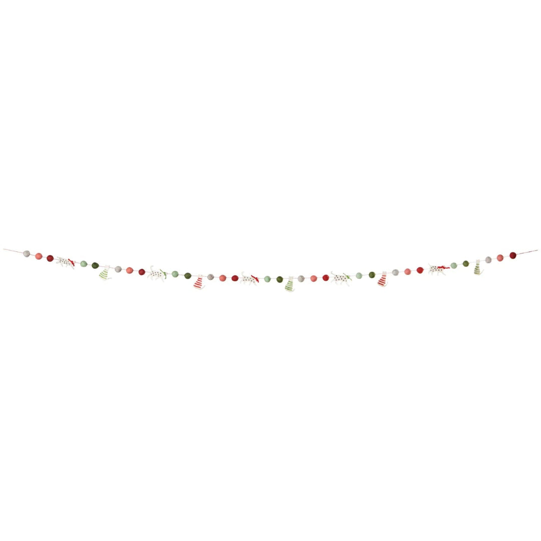 Cats Christmas Felt Garland