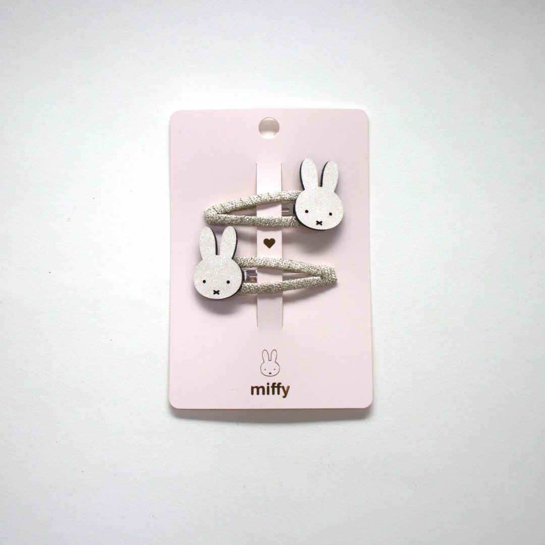 Miffy White Hair Clip Duo