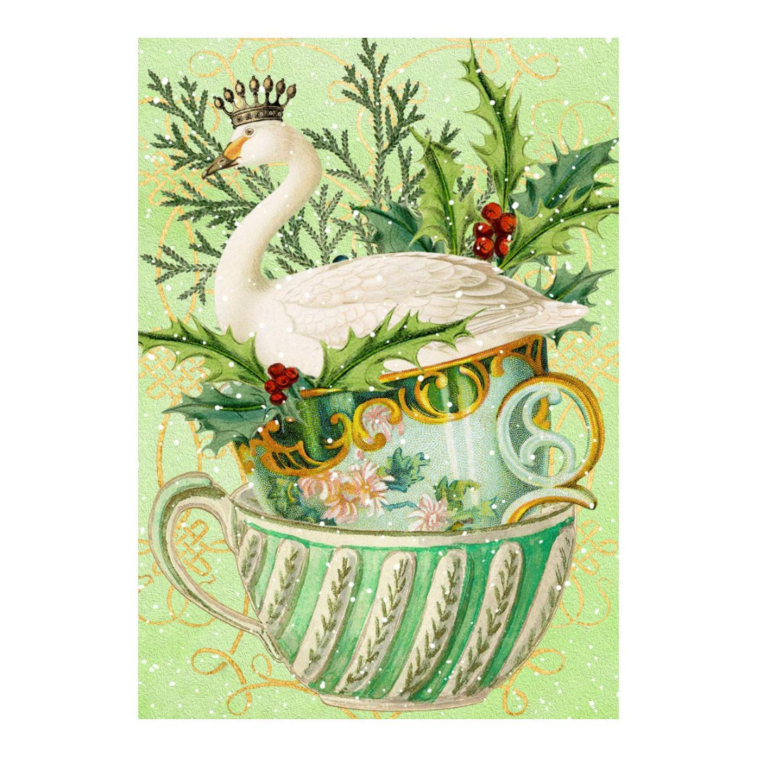 Swan Christmas Card