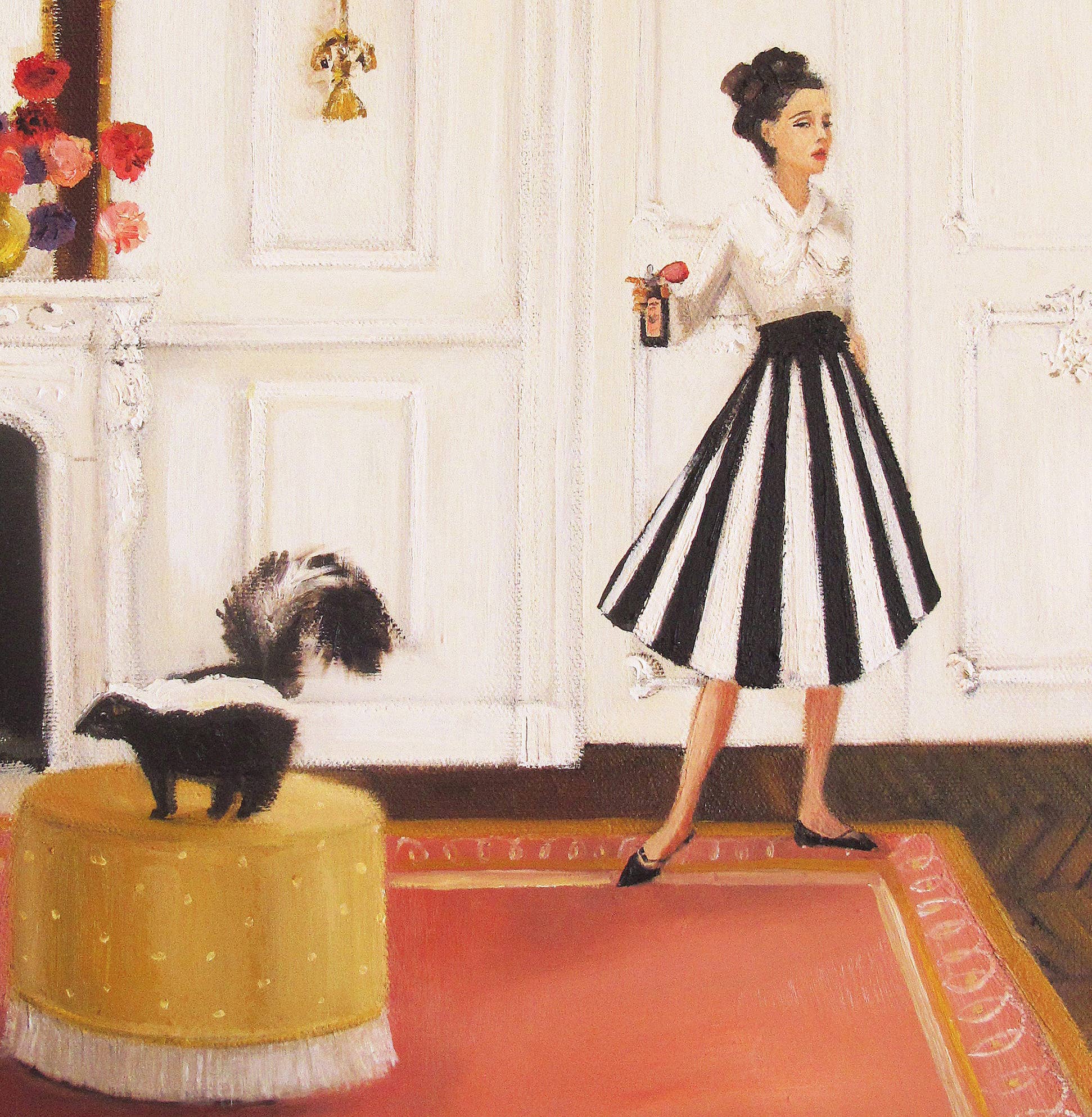 Janet Hill Studio - Lisette vs The Skunk Art Print