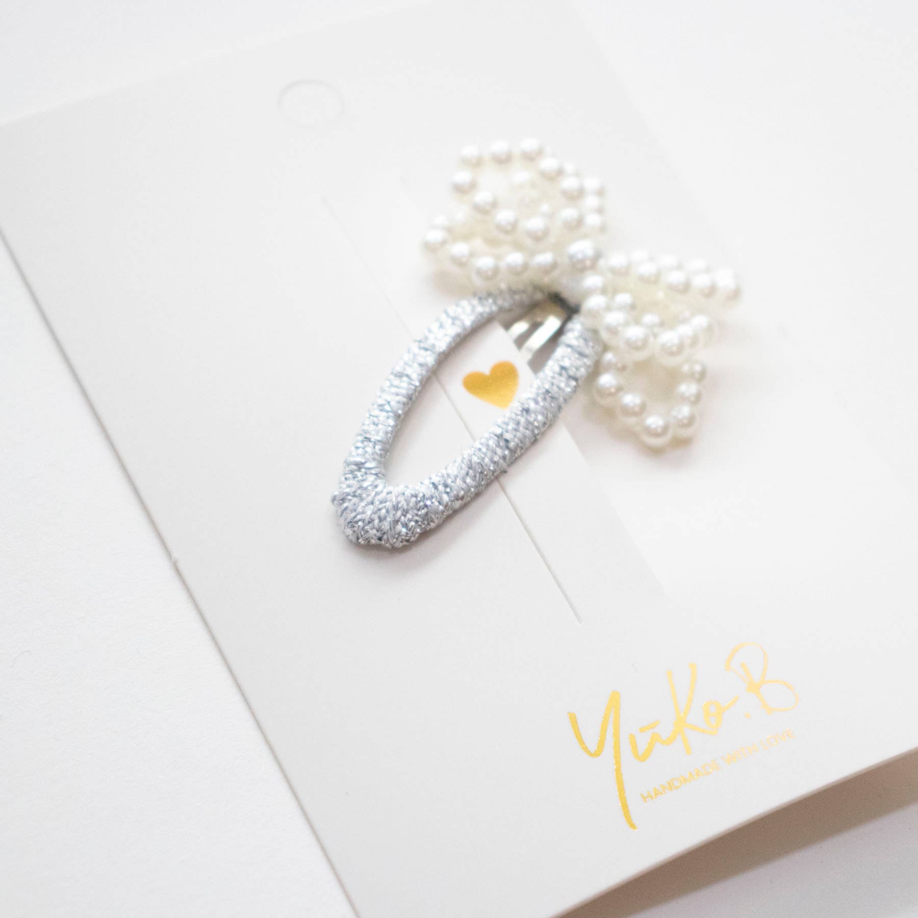 Milena White Hair Clips - Paris Collection