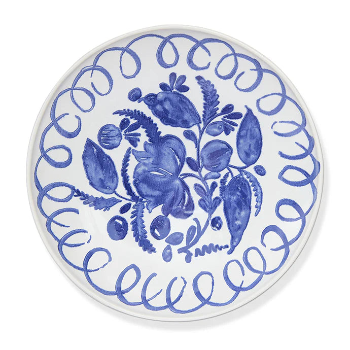 Amalfi - Stoneware Pasta Bowl - White/Blue