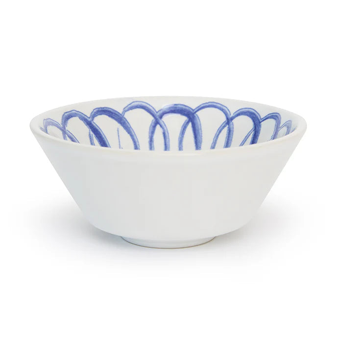 Amalfi - Stoneware Berry Bowl - White/Blue