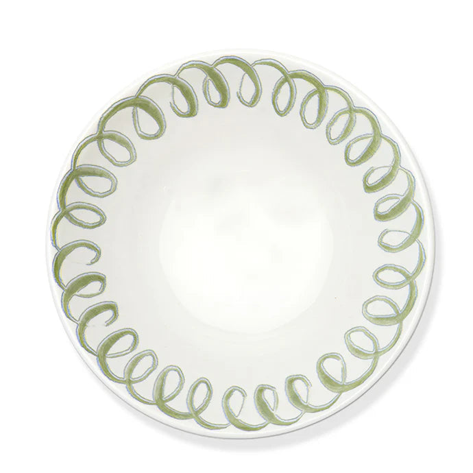 Amalfi - Stoneware Cereal Bowl - White/Green