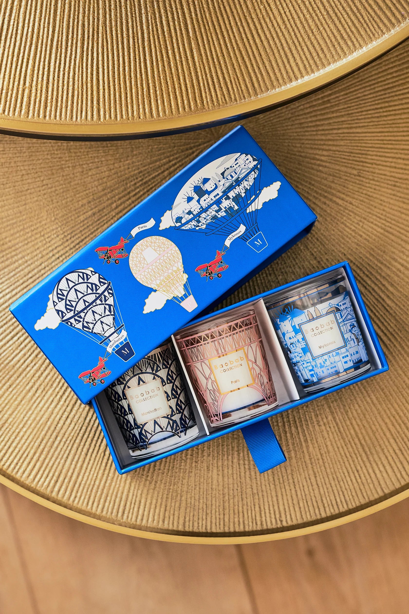 Baobab Collection - Trio Travel Candles MANHATTAN-PARIS-MYKONOS