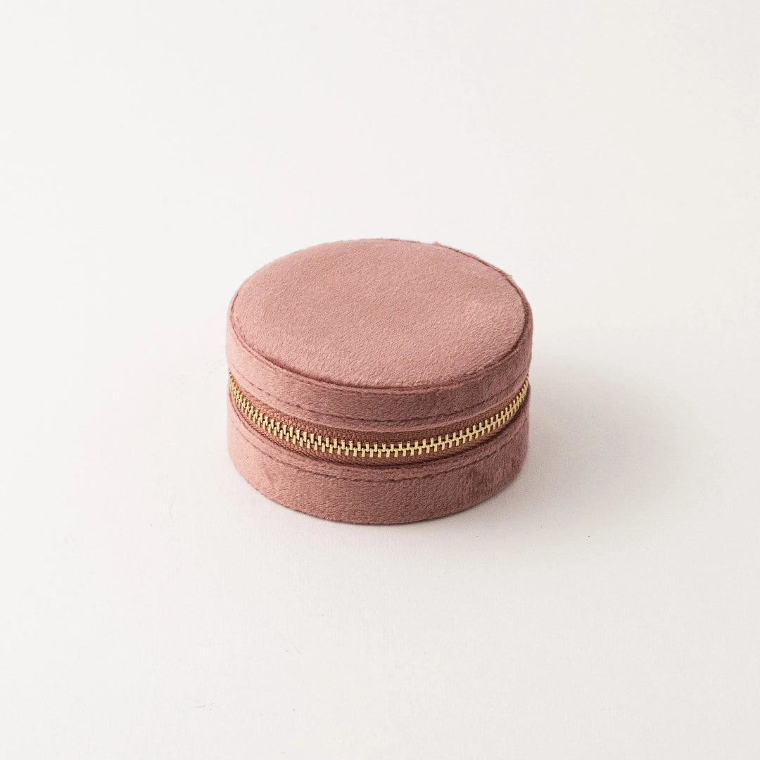 Trousse de voyage Bon Voyage Circle en quartz rose