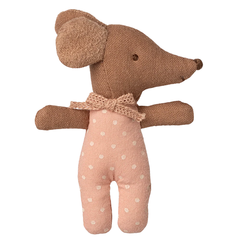 Maileg - Sleepy Wakey Baby Mouse Rose