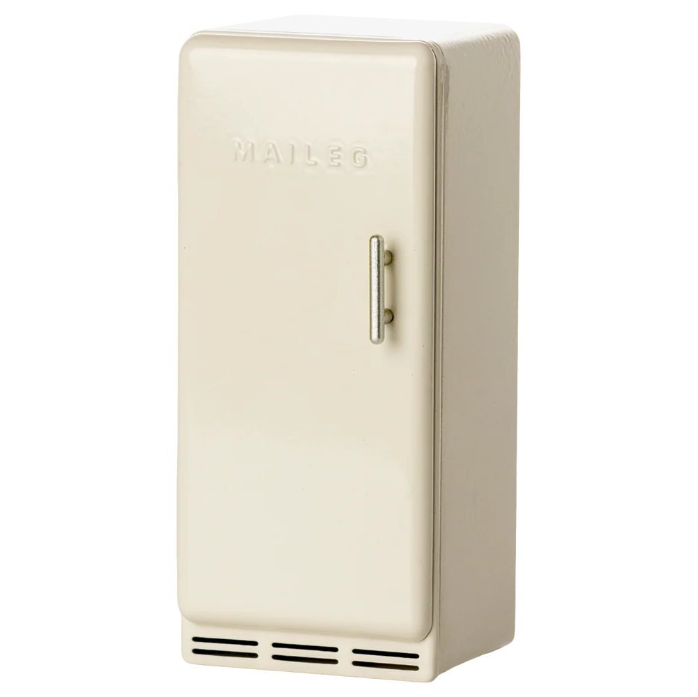 Vintage-style refrigerator on a white background