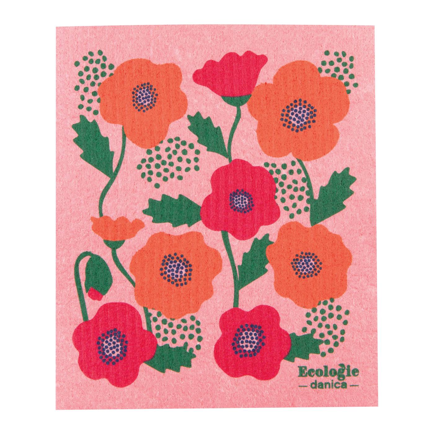Swedish Dishcloth Poppy