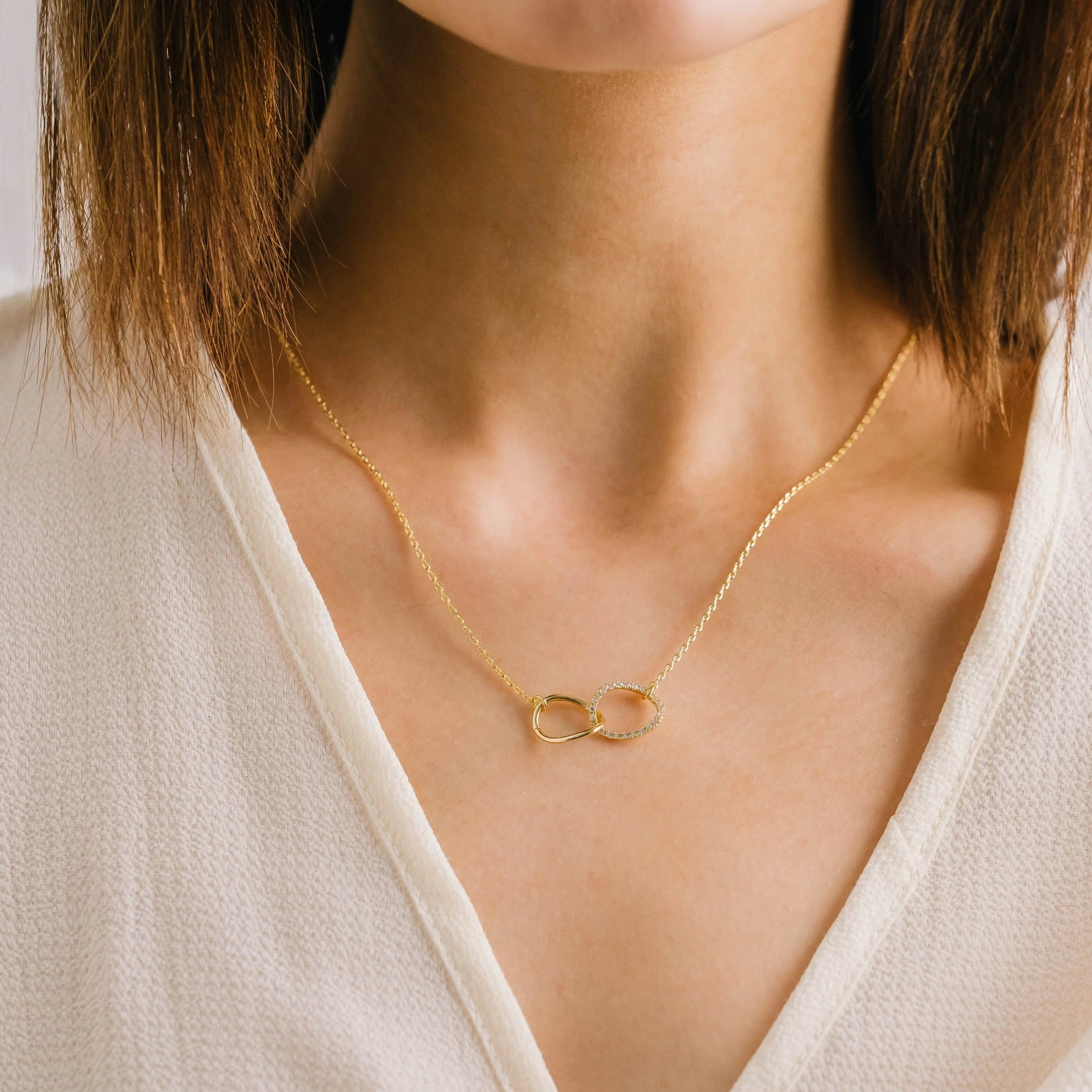 Encore Pave Necklace Gold