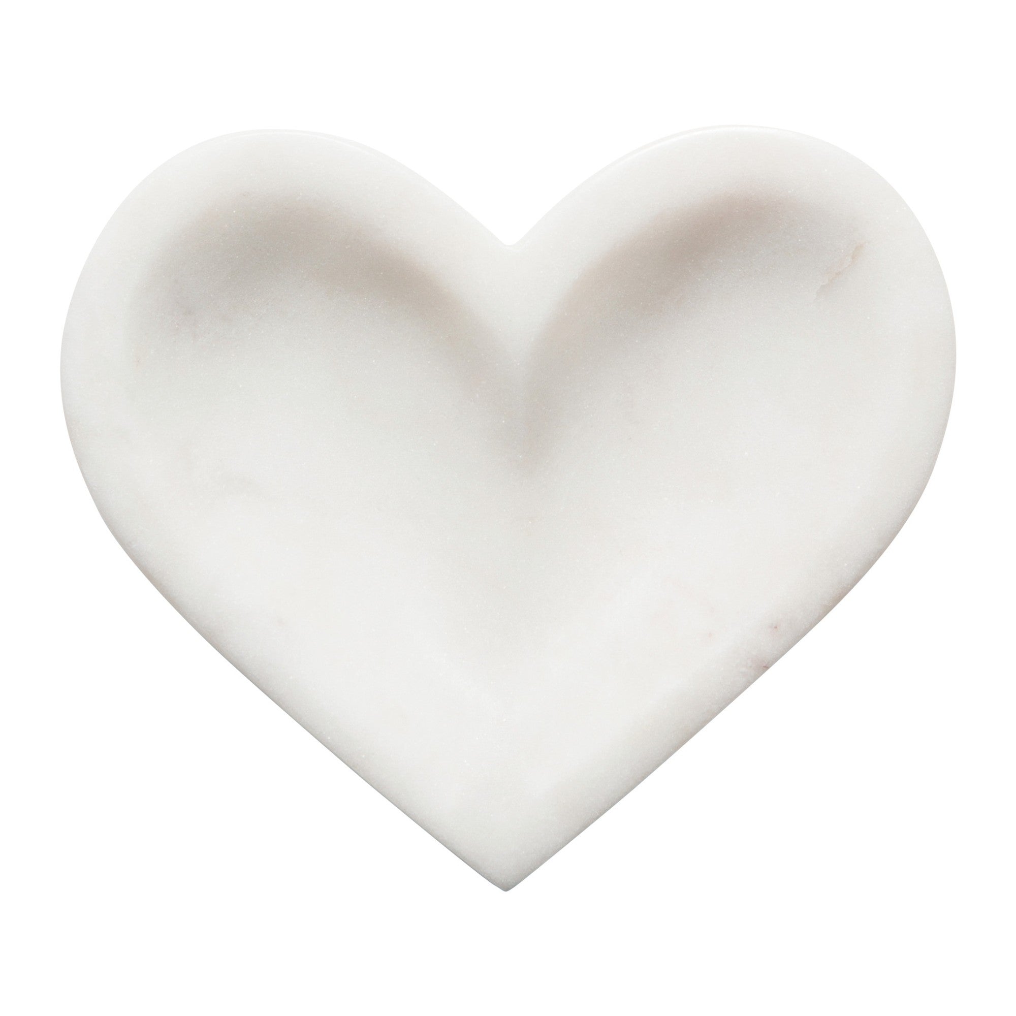 White heart-shaped object on a white background