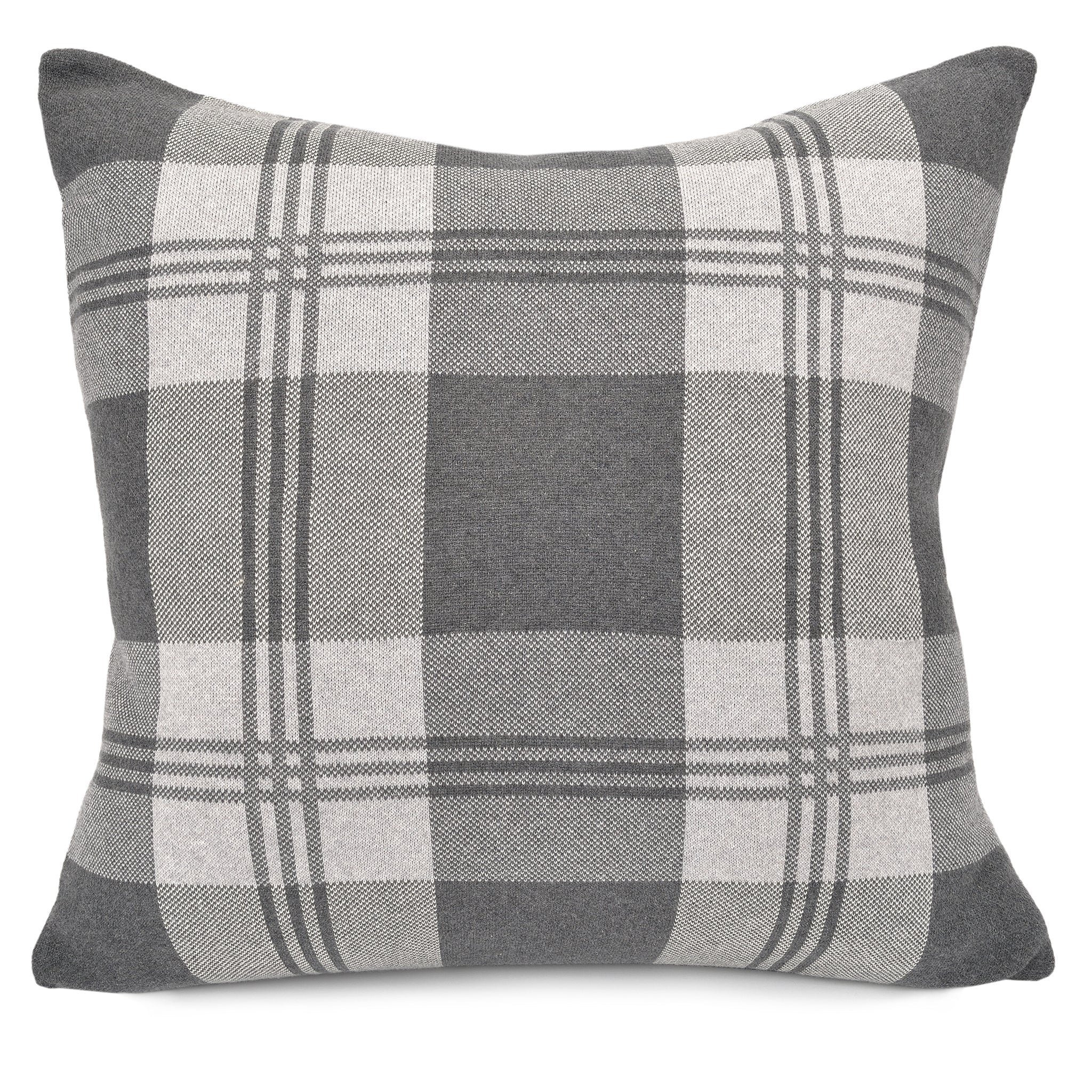 James Plaid Pillow - Grey