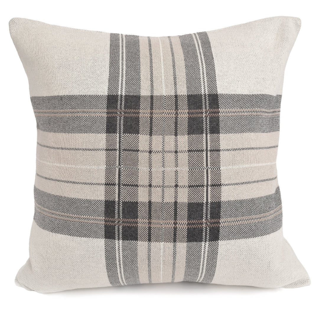 Naomi Plaid Pillow - Ivory