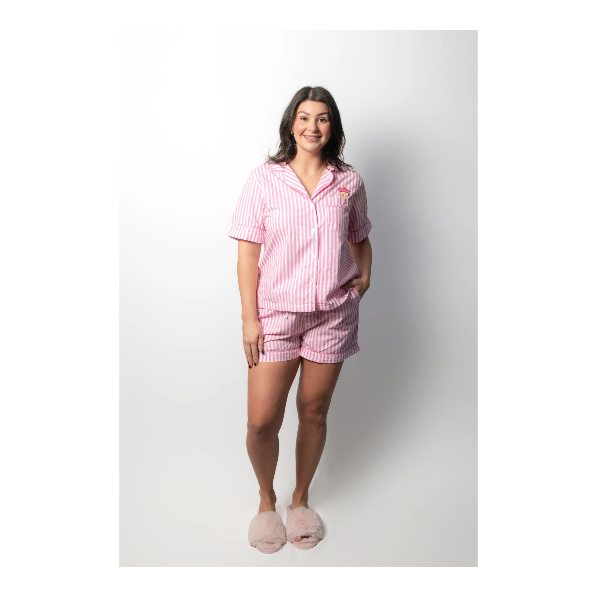 Pink Striped Short Pajama