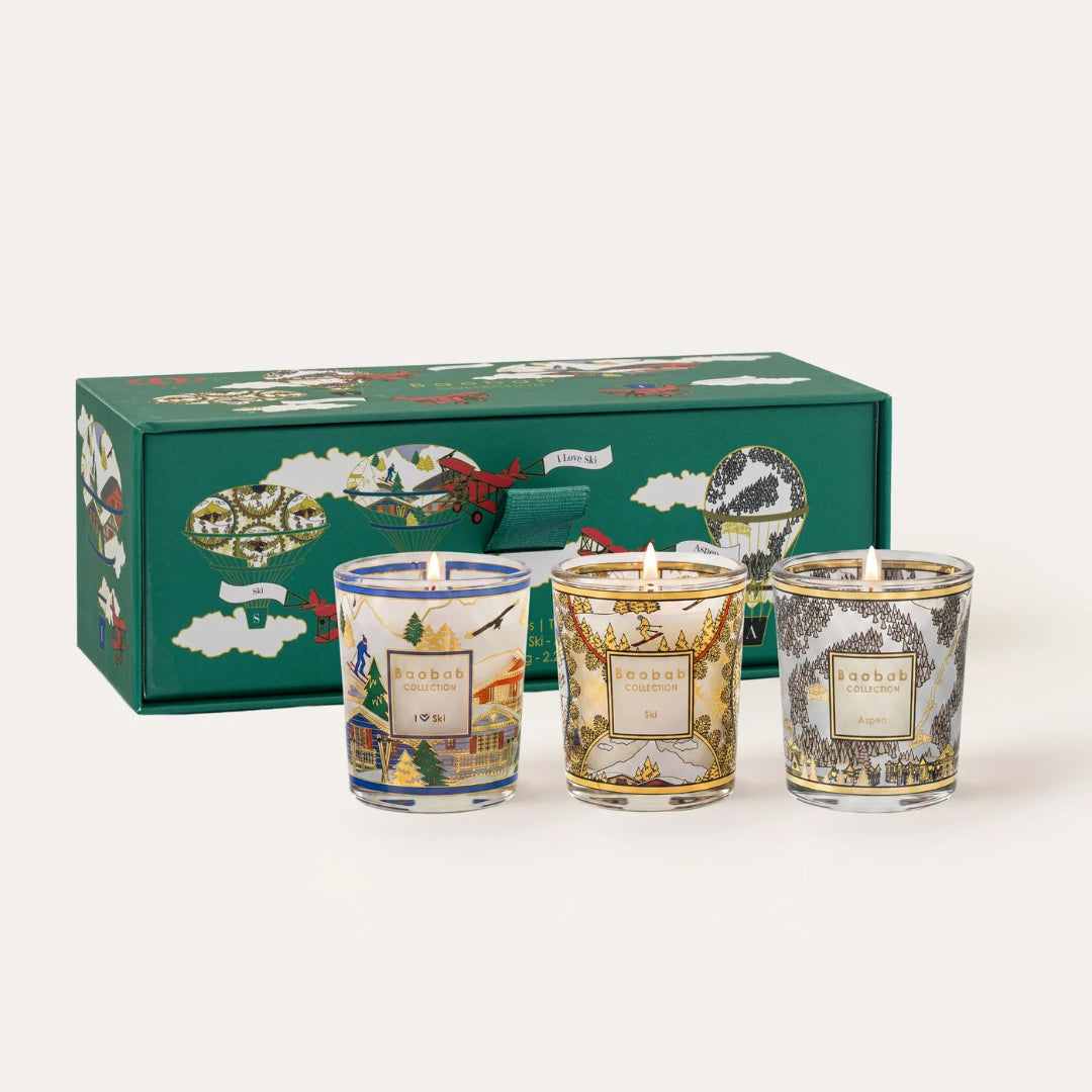 Baobab Collection - Trio Travel Candles I Love Ski - Aspen